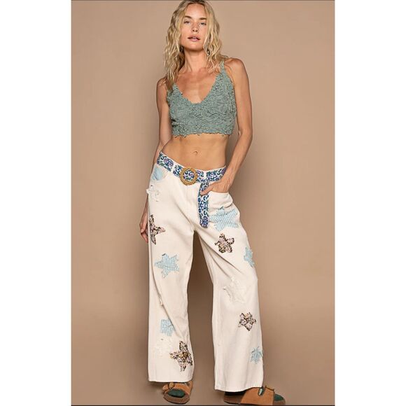 POL Pants - POL Star Patchwork Pants Size L